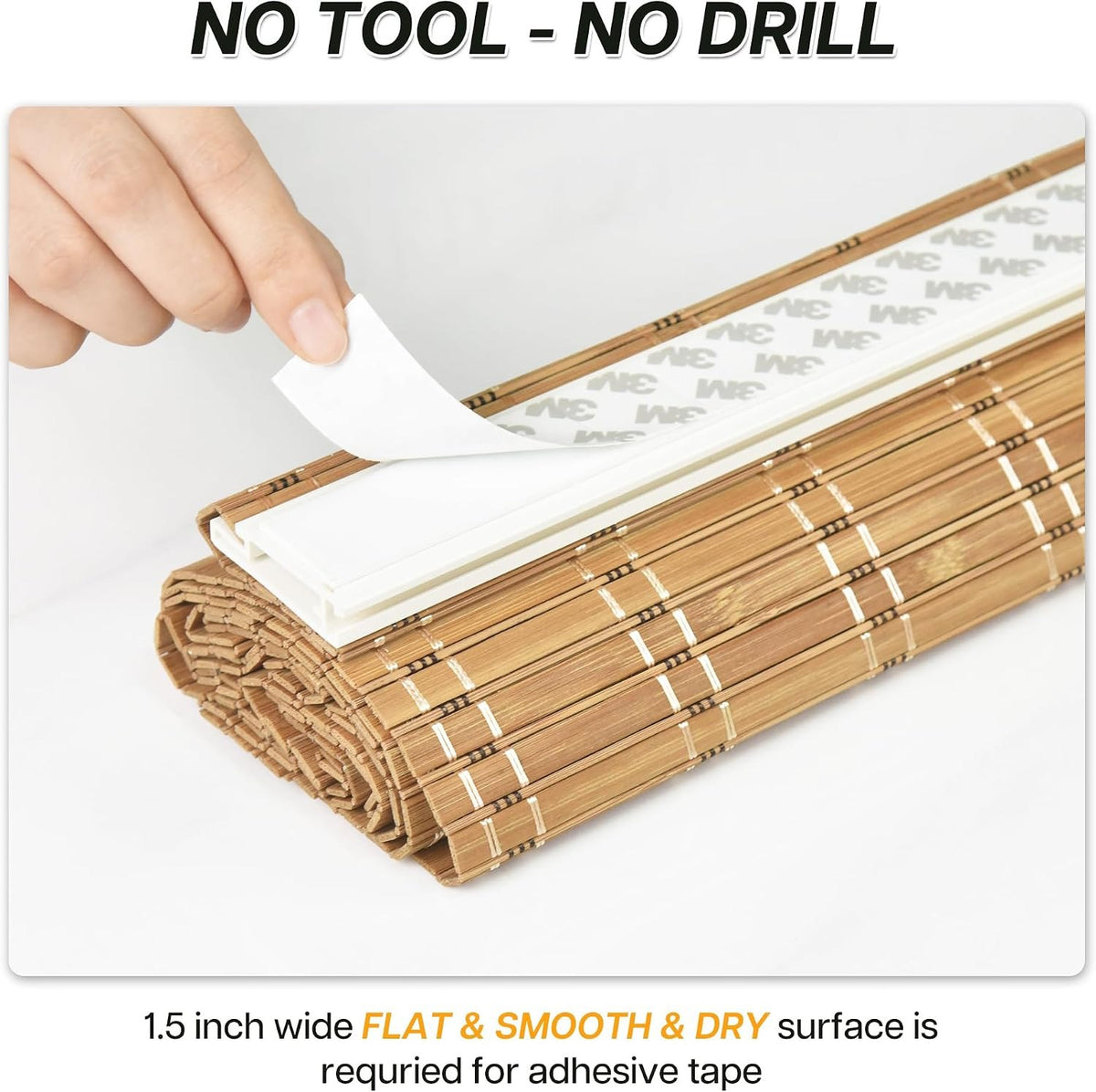 Persiana Rolô de Bambu de Encaixe Brown206