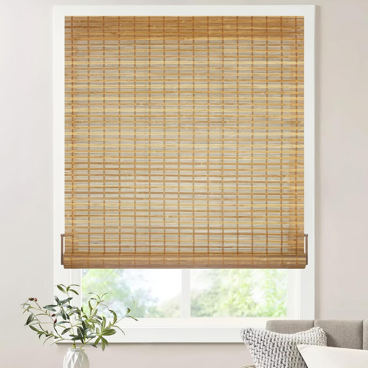 Persiana Rolô de Bambu de Encaixe Brown206