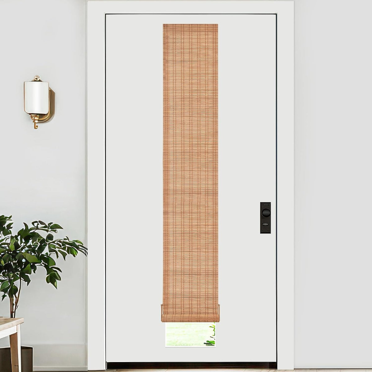 Persiana Rolô de Bambu de Encaixe Brown206