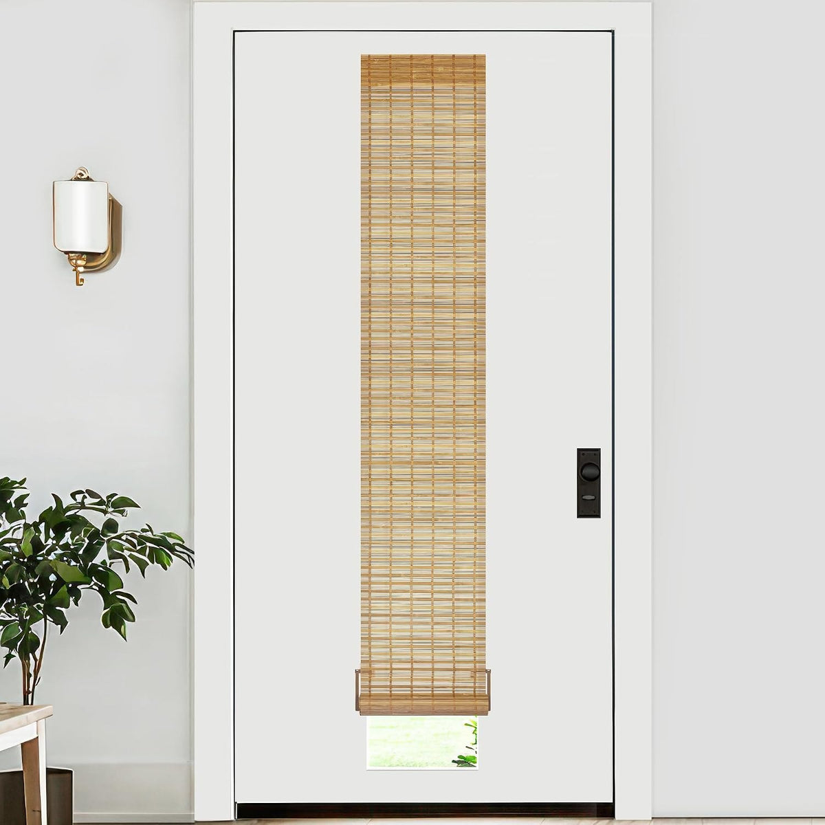Persiana Rolô de Bambu de Encaixe Brown206