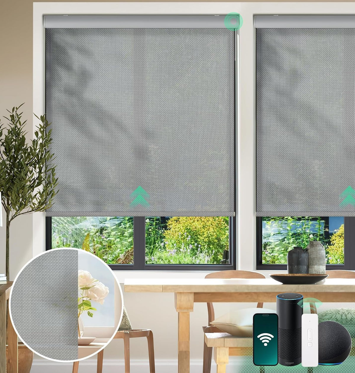 Persiana Rolô Motorizada Blackout Térmica com Proteção UV e Controle Remoto