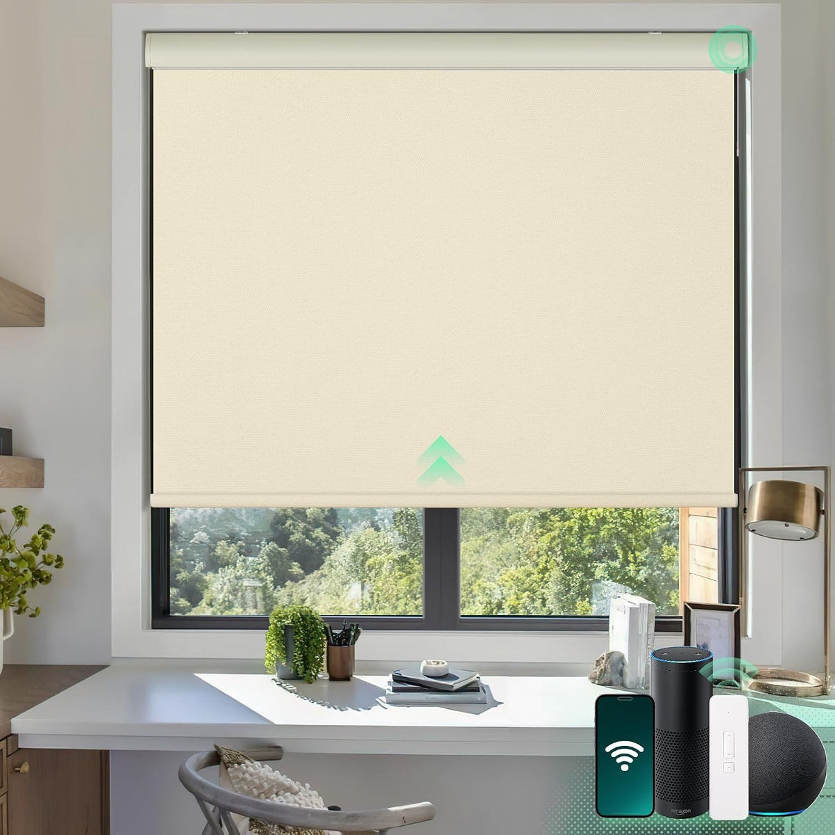 Persiana Rolô Motorizada Blackout Térmica com Proteção UV e Controle Remoto