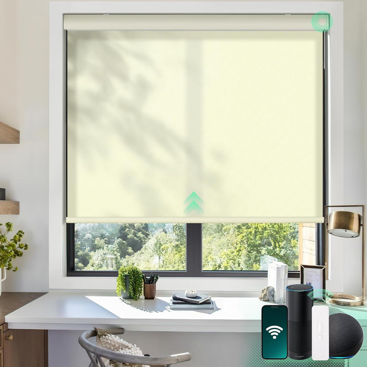 Persiana Rolô Motorizada Blackout Térmica com Proteção UV e Controle Remoto