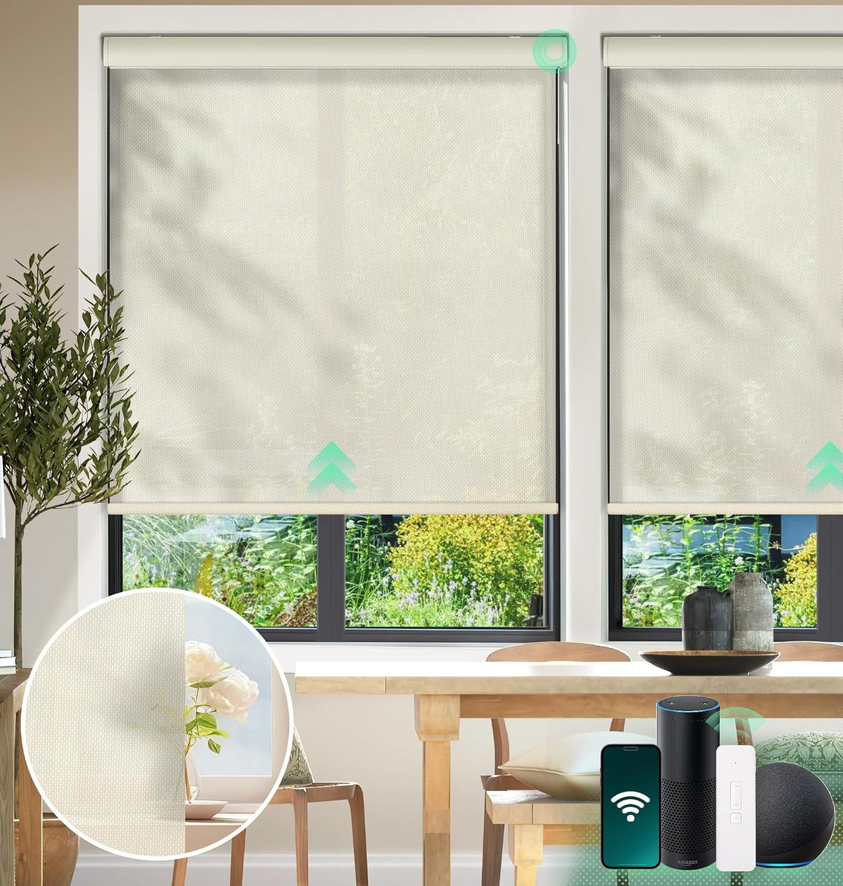 Persiana Rolô Motorizada Blackout Térmica com Proteção UV e Controle Remoto