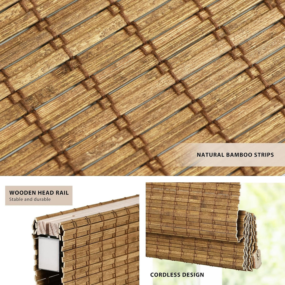 Persiana de Bambu de Encaixe Filtra a Luz Highfield Teak