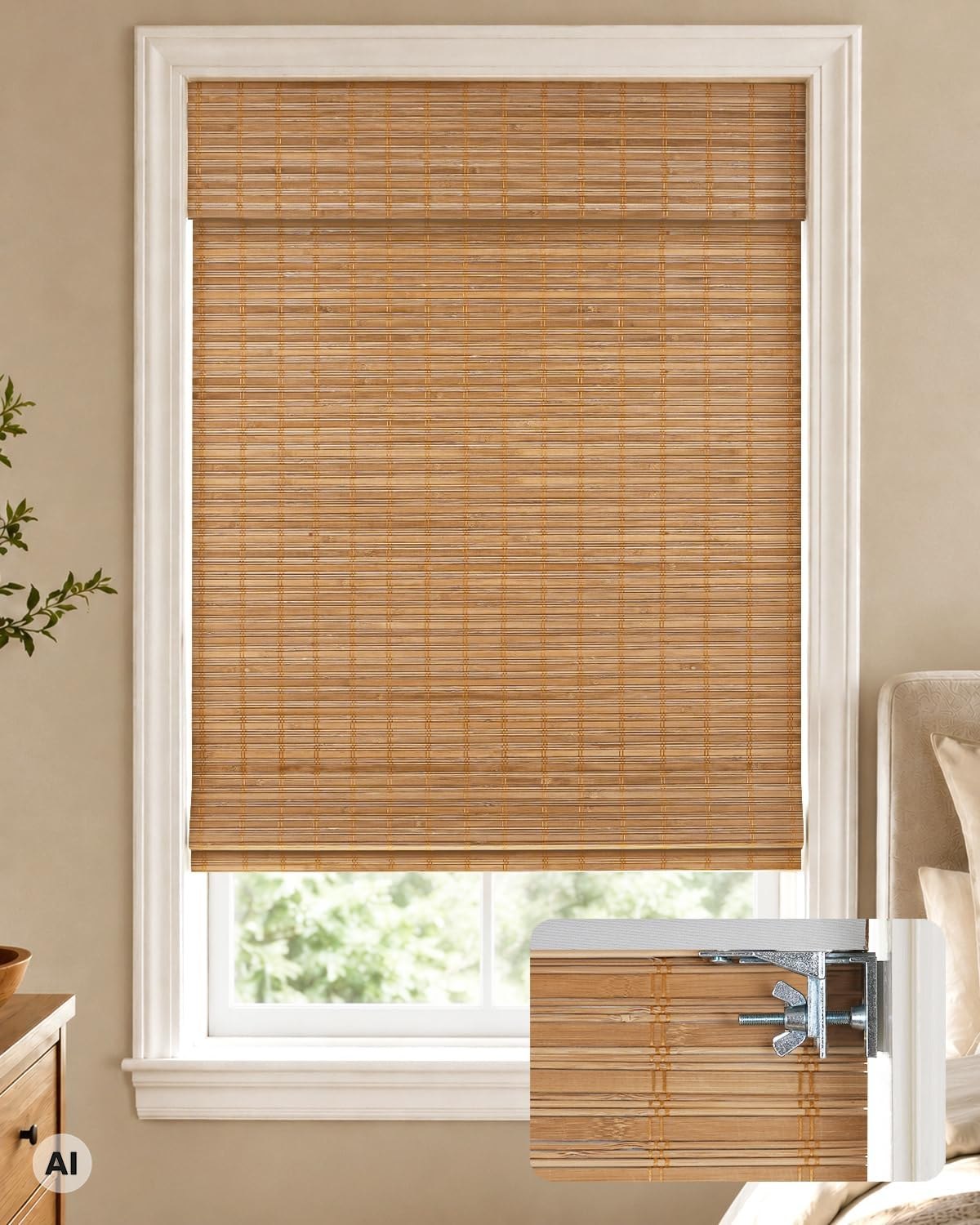 Persiana de Bambu de Encaixe Blackout Squirrel