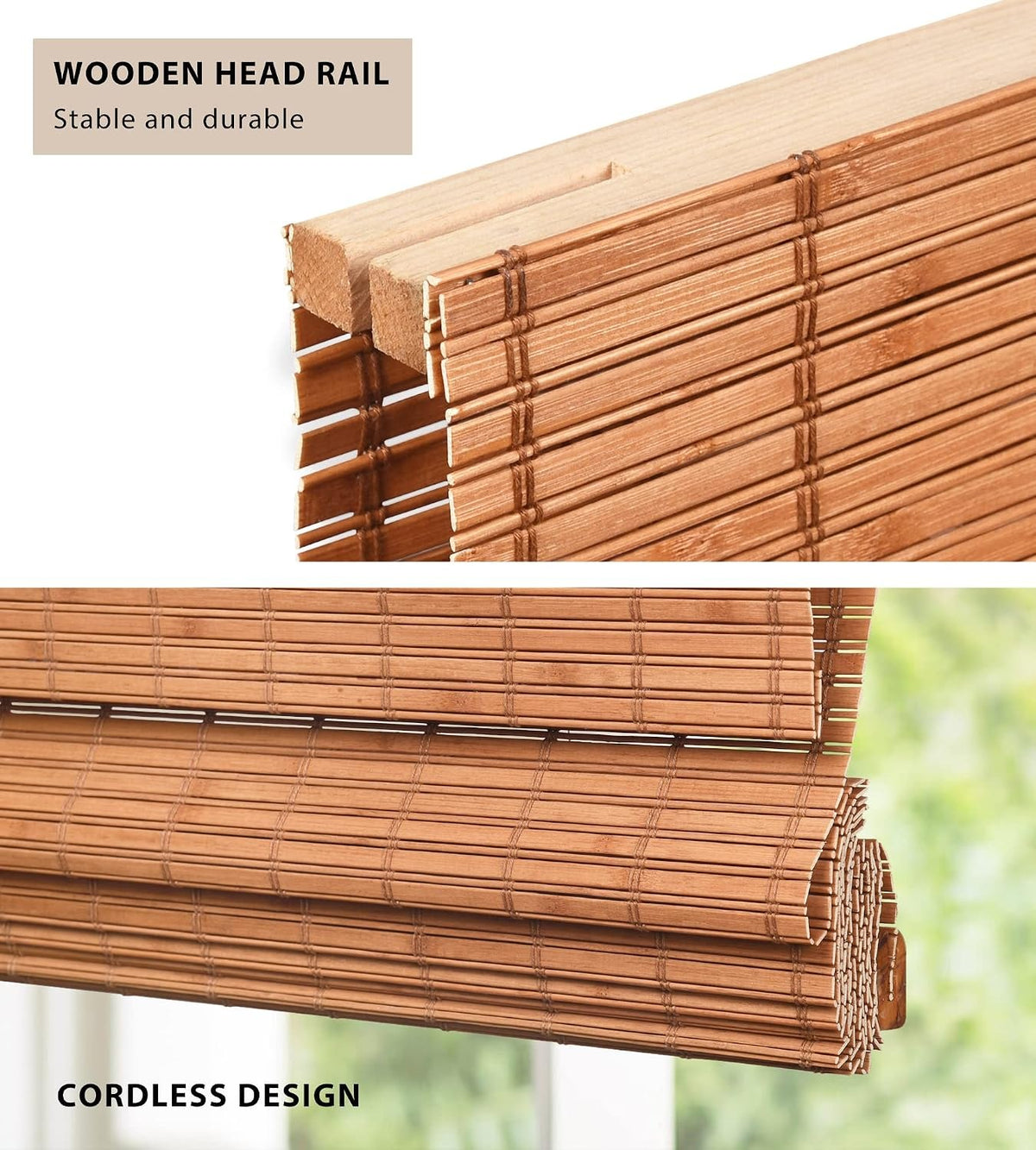 Persiana de Bambu de Encaixe Filtra a Luz Wood01