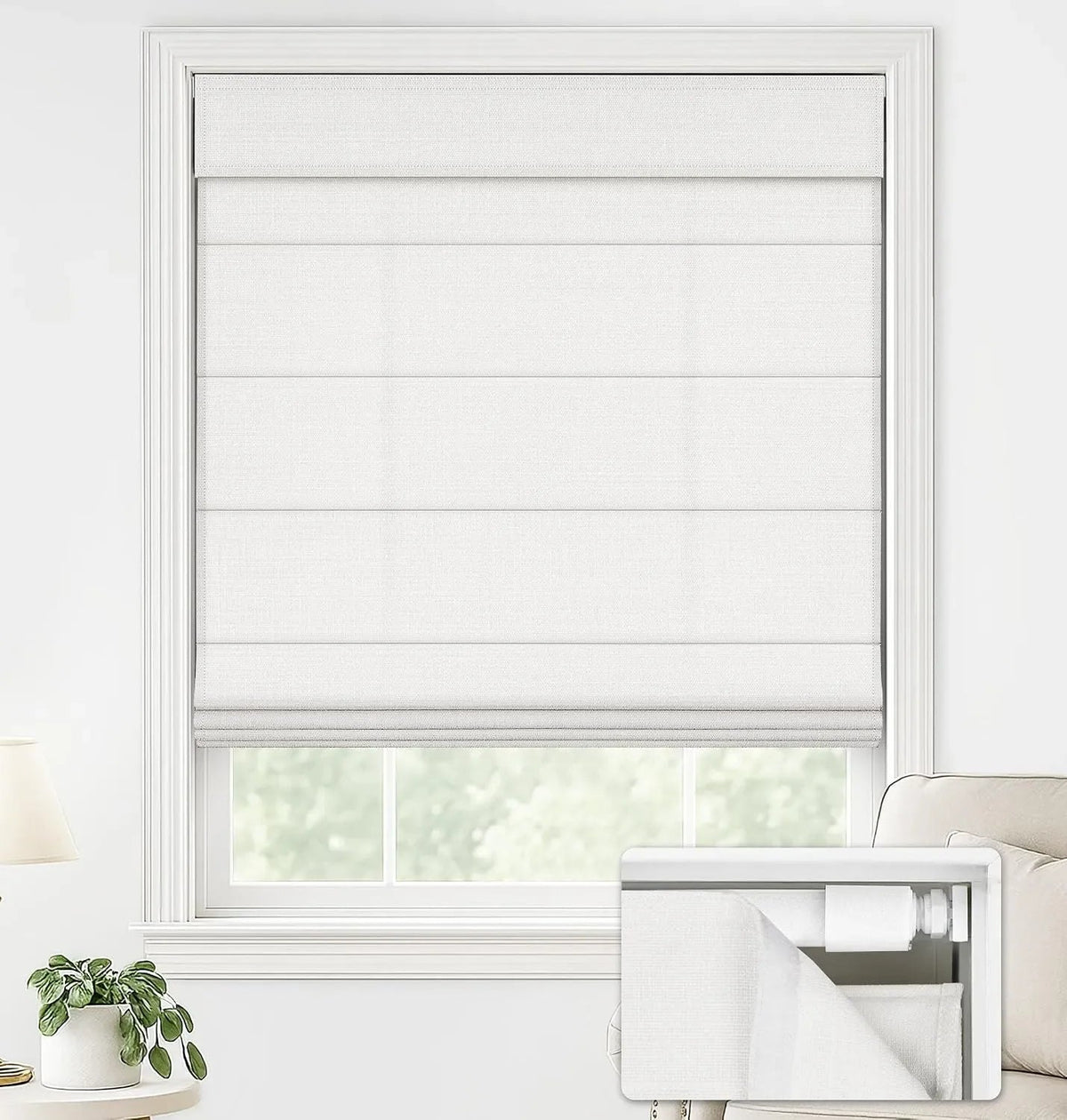 Persiana Romana de Encaixe Premium Filtra a Luz (Cores e Medidas Padrão)