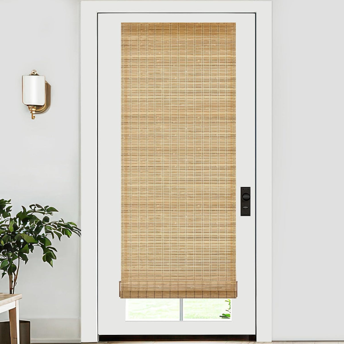 Persiana Rolô de Bambu de Encaixe Brown206