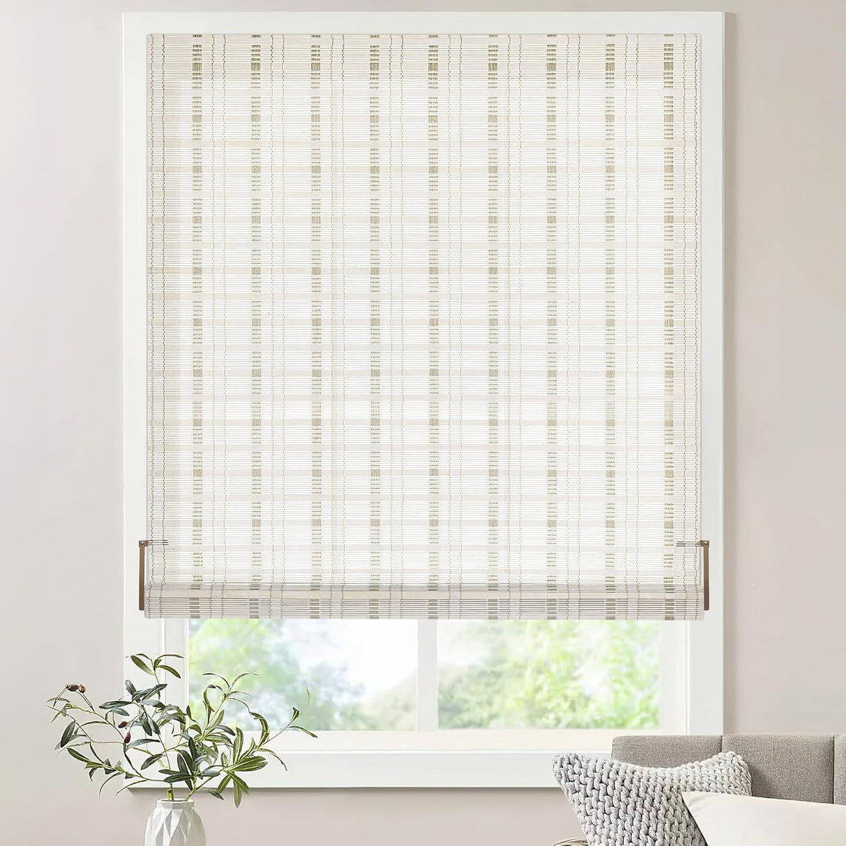 Persiana Rolô de Bambu de Encaixe Brown206