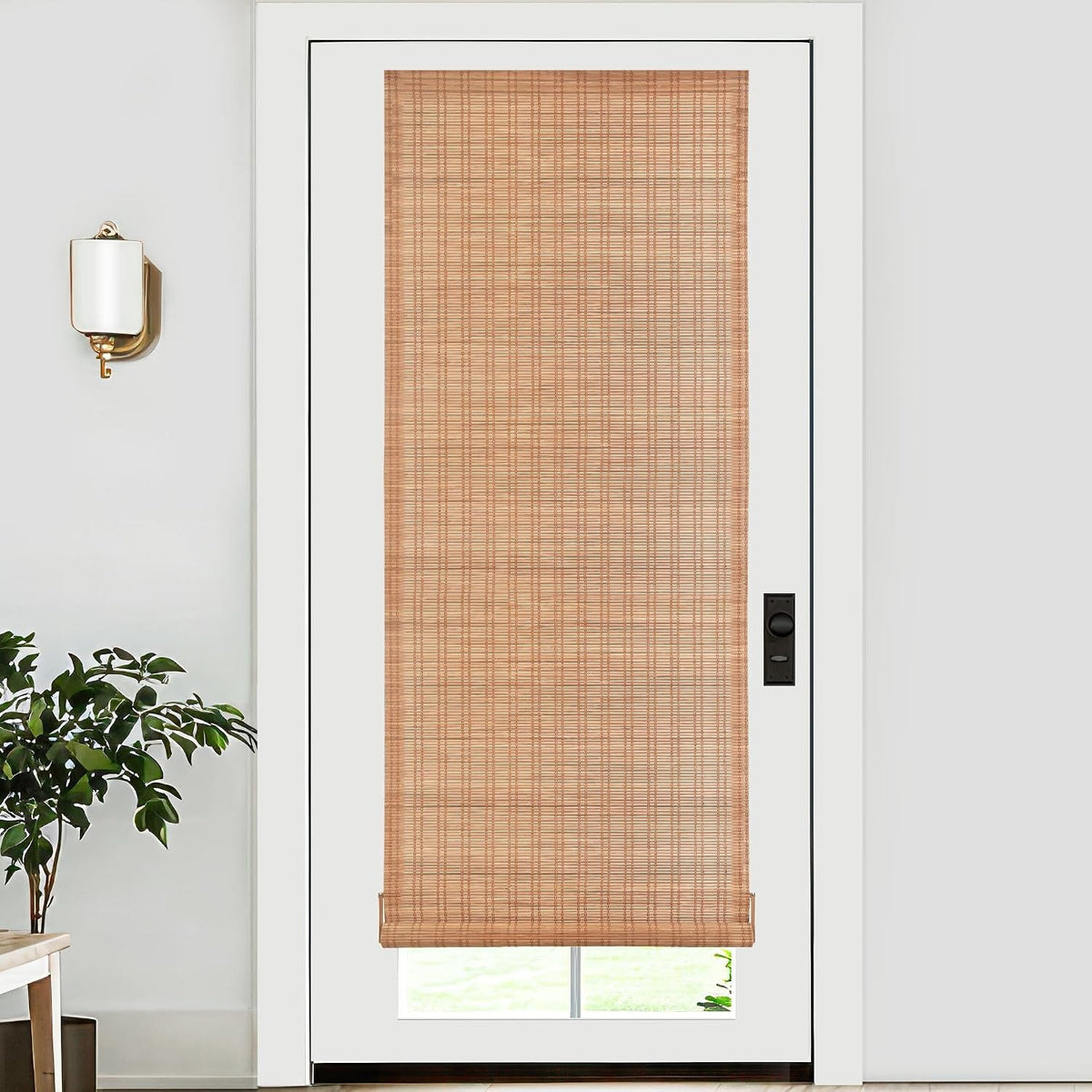 Persiana Rolô de Bambu de Encaixe Brown206
