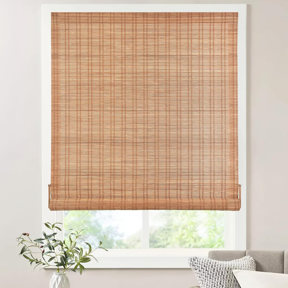 Persiana Rolô de Bambu de Encaixe Brown206