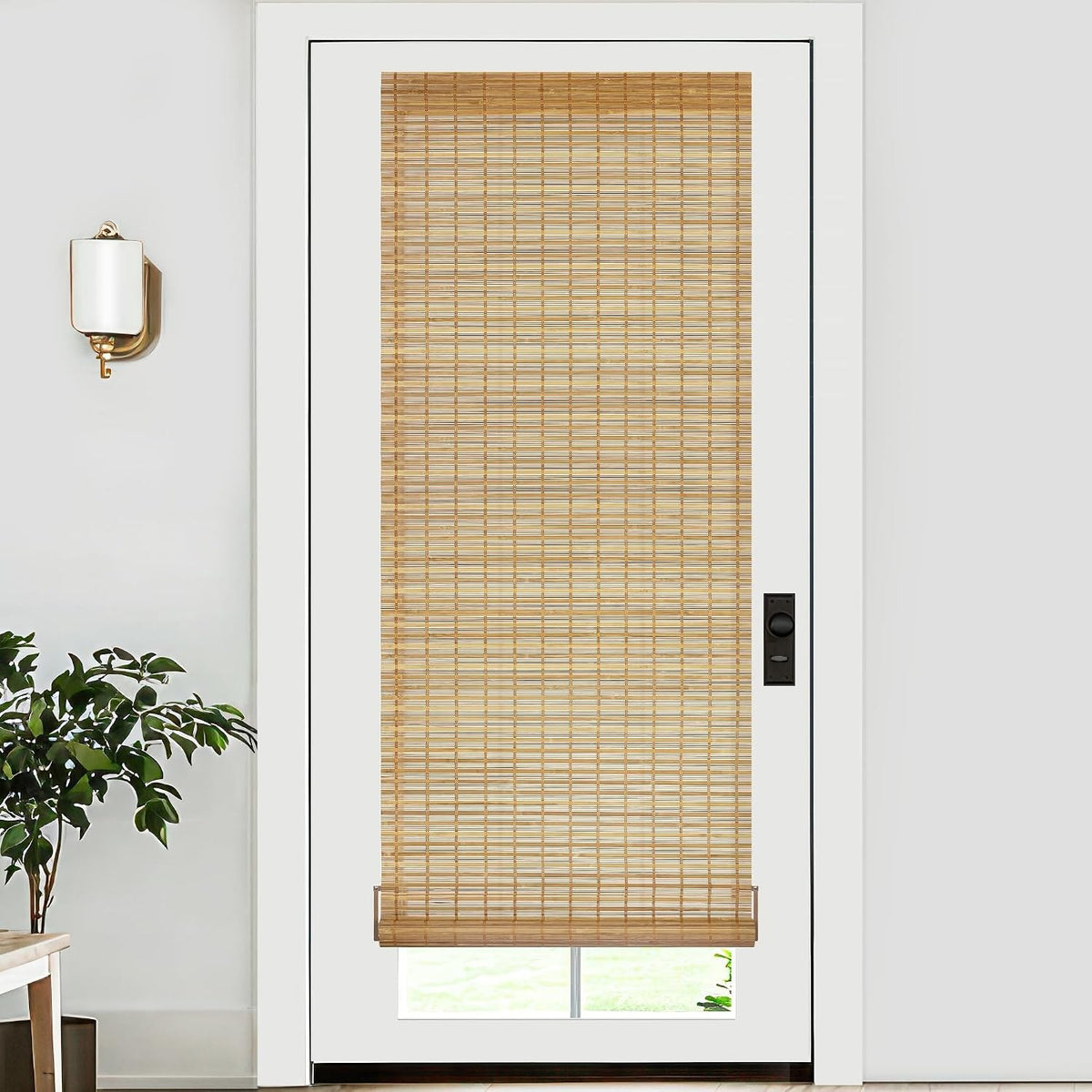 Persiana Rolô de Bambu de Encaixe Brown206