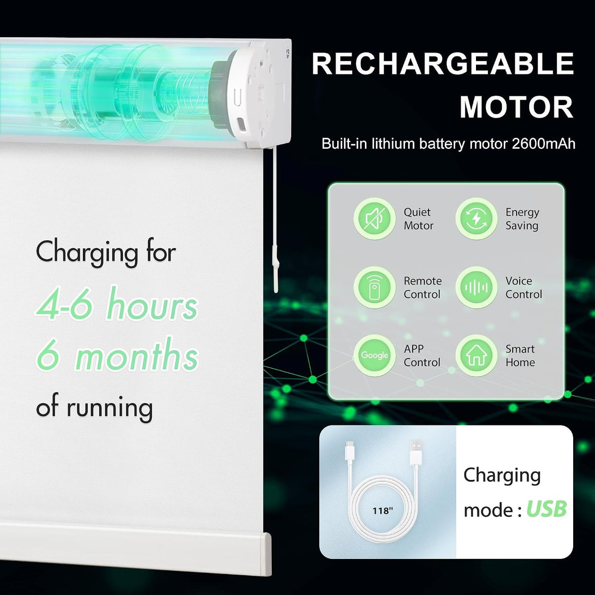 Persiana Rolô Motorizada Blackout Térmica com Proteção UV e Controle Remoto