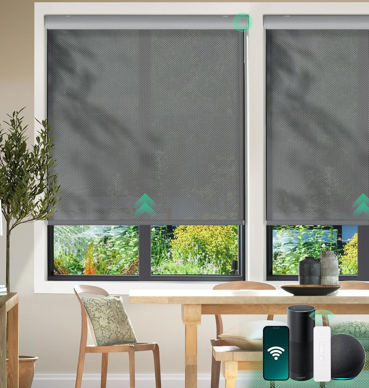 Persiana Rolô Motorizada Blackout Térmica com Proteção UV e Controle Remoto