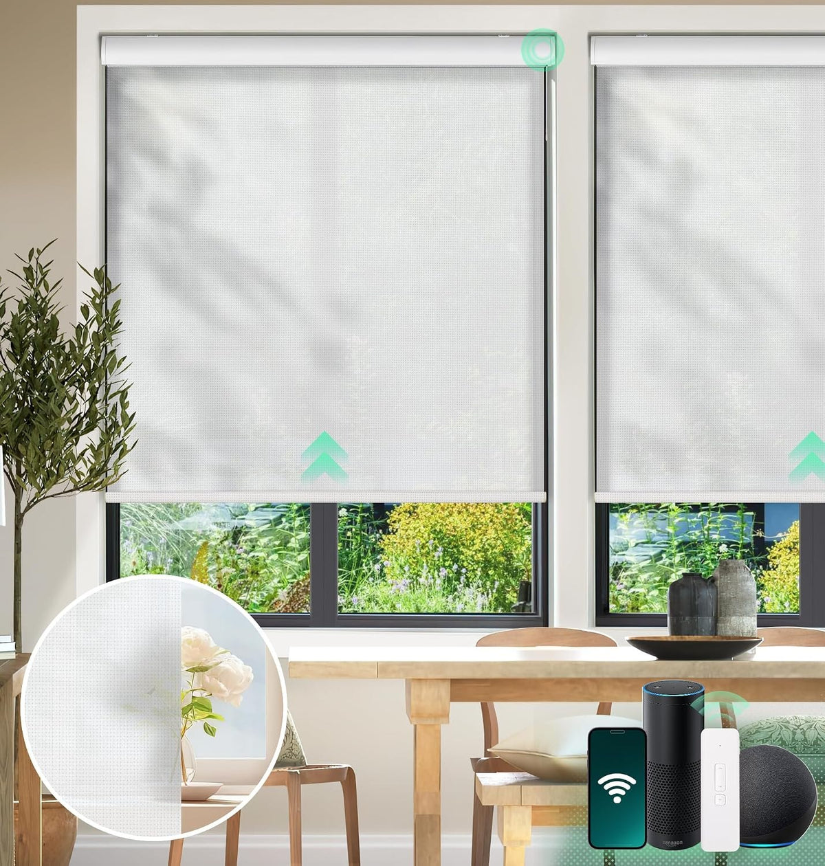 Persiana Rolô Motorizada Blackout Térmica com Proteção UV e Controle Remoto