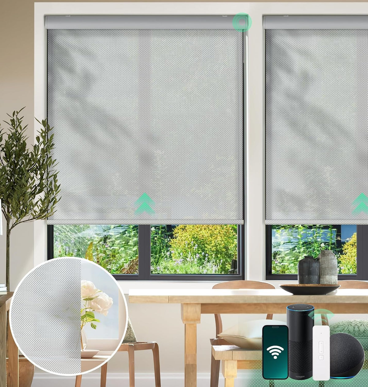 Persiana Rolô Motorizada Blackout Térmica com Proteção UV e Controle Remoto