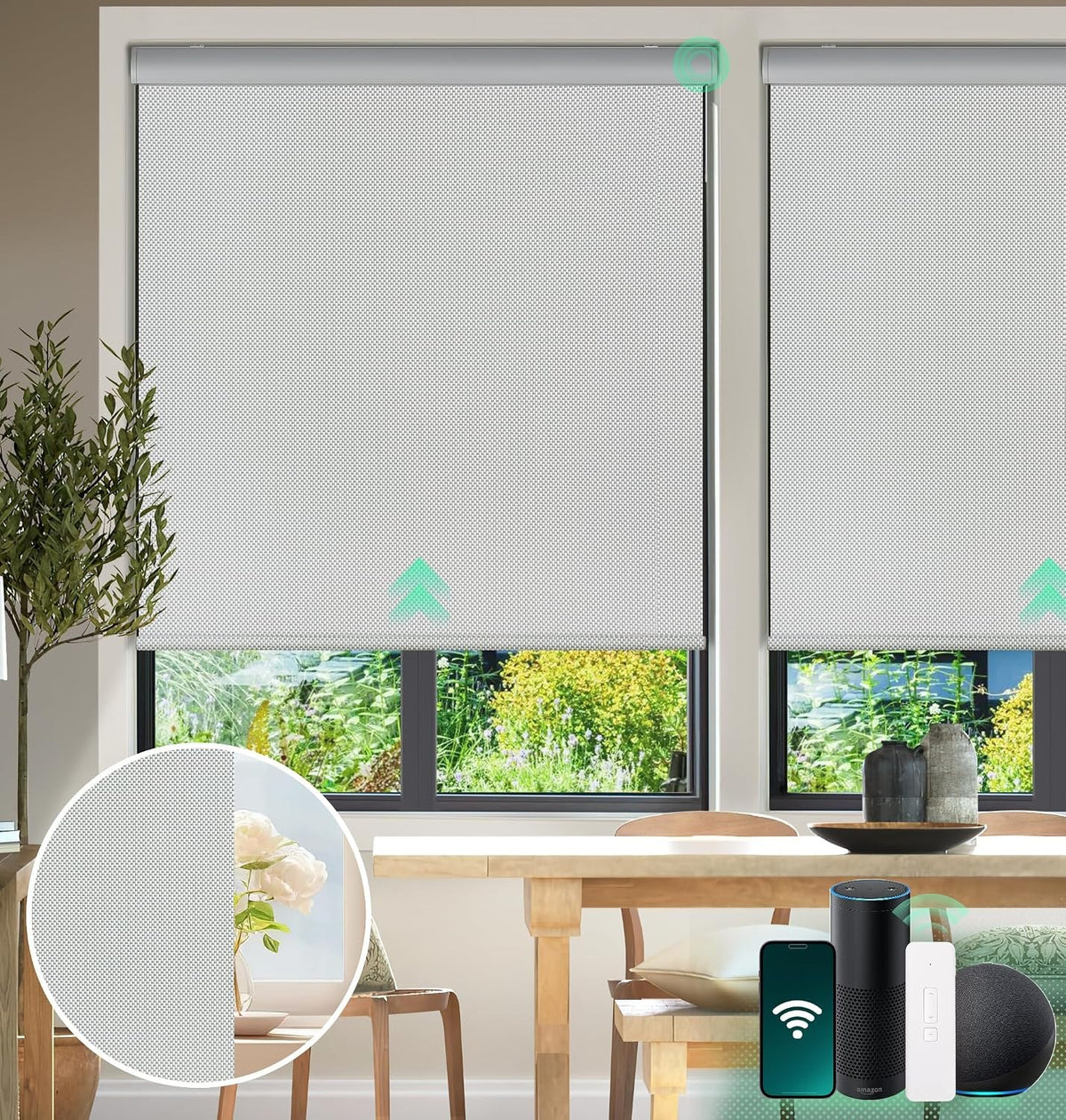 Persiana Rolô Motorizada Blackout Térmica com Proteção UV e Controle Remoto