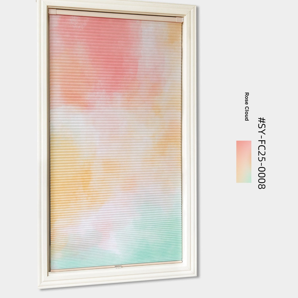 Persiana Celular de Encaixe Filtra a Luz Degradê Aquarela