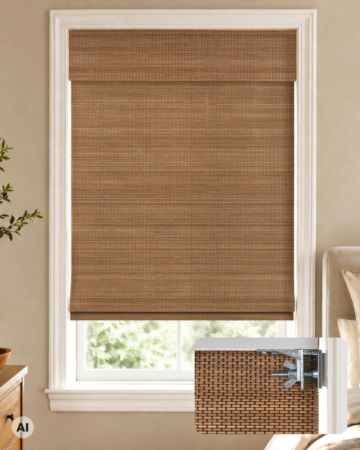 Persiana de Bambu de Encaixe Blackout Acorn